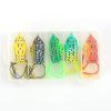 5PCS Frog Lure Soft Tube Bait Plastic Fishing Lure with Fishing Hooks Topwater Ray Frog Artificial Fishing Tackle