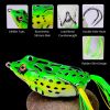 5pcs Frog Fishing Lures 13g/6cm Soft Bait Frog Artificial Baits Fishing Tackle with Double Fishing Hooks for Freshwater Saltwater Fishing