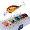 8Pcs Rush Sale Fishing Tackle Retail High-Quality Fishing Lure 4.5mm 4g Crankbait Plastic Doubel Hooks For Pike and Bass Fishing Bait