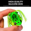 5pcs Frog Fishing Lures 13g/6cm Soft Bait Frog Artificial Baits Fishing Tackle with Double Fishing Hooks for Freshwater Saltwater Fishing