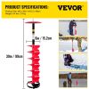 VEVOR Ice Drill Auger, 6" Diameter Nylon Ice Auger, 39" Length Ice Auger Bit,Auger Drill with 11.8" Extension Rod,Auger Bit w/Drill Adapter,Top Plate