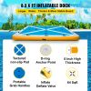 VEVOR Inflatable Floating Dock, Inflatable Dock Platform with Electric Air Pump, Inflatable Swim Platform 6 Inch Thick, Floating Dock 4-6 People, Floa