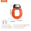 VEVOR Fish Tape, 100 ft, 3/16-inch, Fiberglass Wire Puller with Optimized Housing and Handle, Easy-to-Use Cable Puller Tool, Flexible Wire Fishing Too