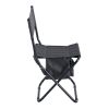 4-piece Folding Outdoor Chair with Storage Bag, Portable Chair for indoor, Outdoor Camping, Picnics and Fishing,Grey