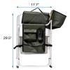 1-piece Padded Folding Outdoor Chair with Side Table and Storage Pockets,Lightweight Oversized Directors Chair for indoor, Outdoor Camping, Picnics an