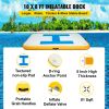 VEVOR Inflatable Floating Dock, Inflatable Dock Platform with Electric Air Pump, Floating Platform for Pool Beach Ocean (10 x 8 ft)