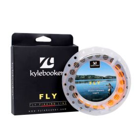 Kylebooker Fly Fishing Line with Welded Loop Floating Weight Forward Fly Lines 100FT WF 3 4 5 6 7 8 (Color: Grey+Orange, size: WF6F)