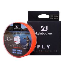 Kylebooker Fly Line Backing Line 20/30LB 100/300Yards Orange Braided Fly Fishing Line (Line Size: 20LB, Length: 300YDS)